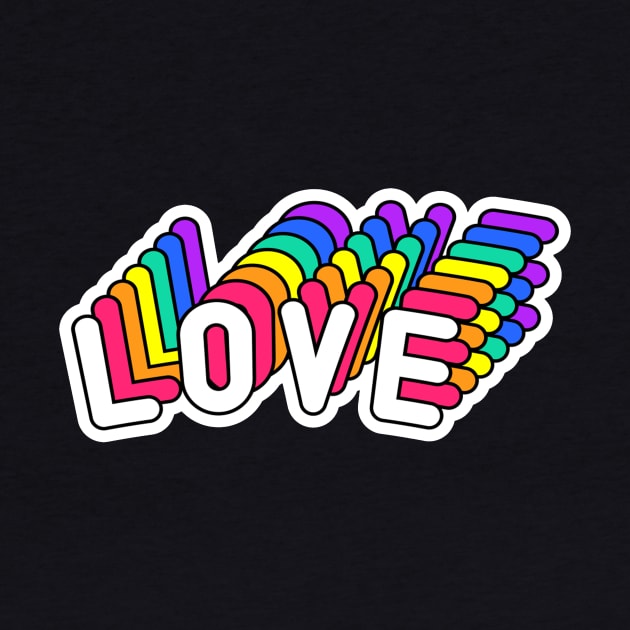 Love Quote Colorful Positive Inspiration by Squeak Art